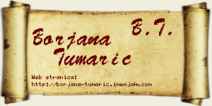 Borjana Tumarić vizit kartica
